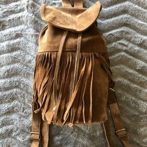 Suede Tan backpack